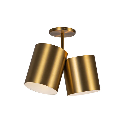Keiko Semi-Flush  in Brushed Gold Finish | Kuzco Lighting
