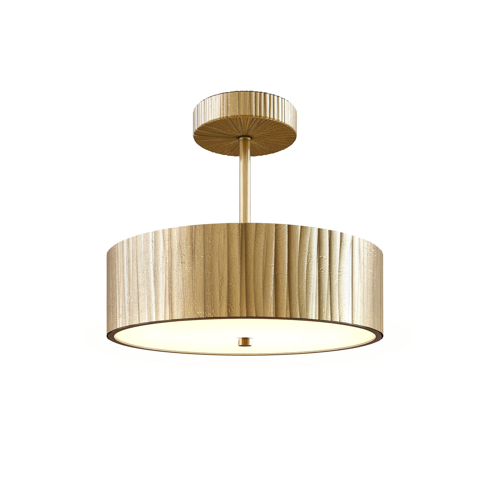 Kensington 12-in Vintage Brass LED Semi Flush Mount by Alora Lighting | SF361212VB | Alora Lighting