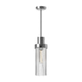 Load image into Gallery viewer, Kent 5-in Chrome/Clear Ribbed Glass 1 Light Pendant by Alora Lighting | PD435605CHCR | Alora Lighting
