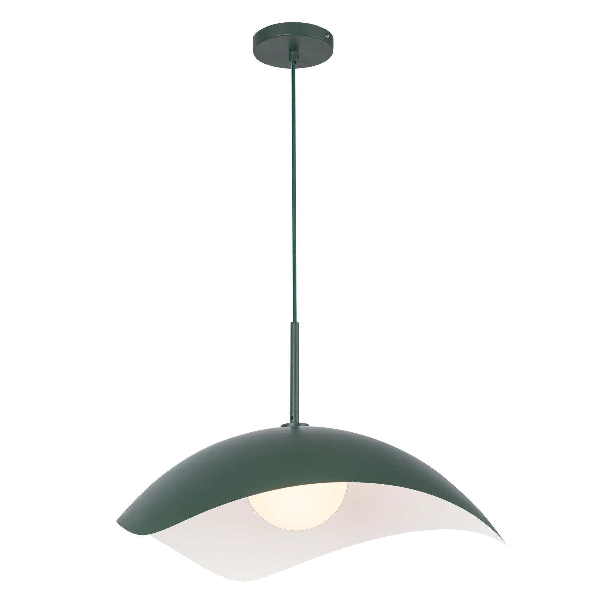 Kirby Pendant in Pine Green Finish | Kuzco Lighting