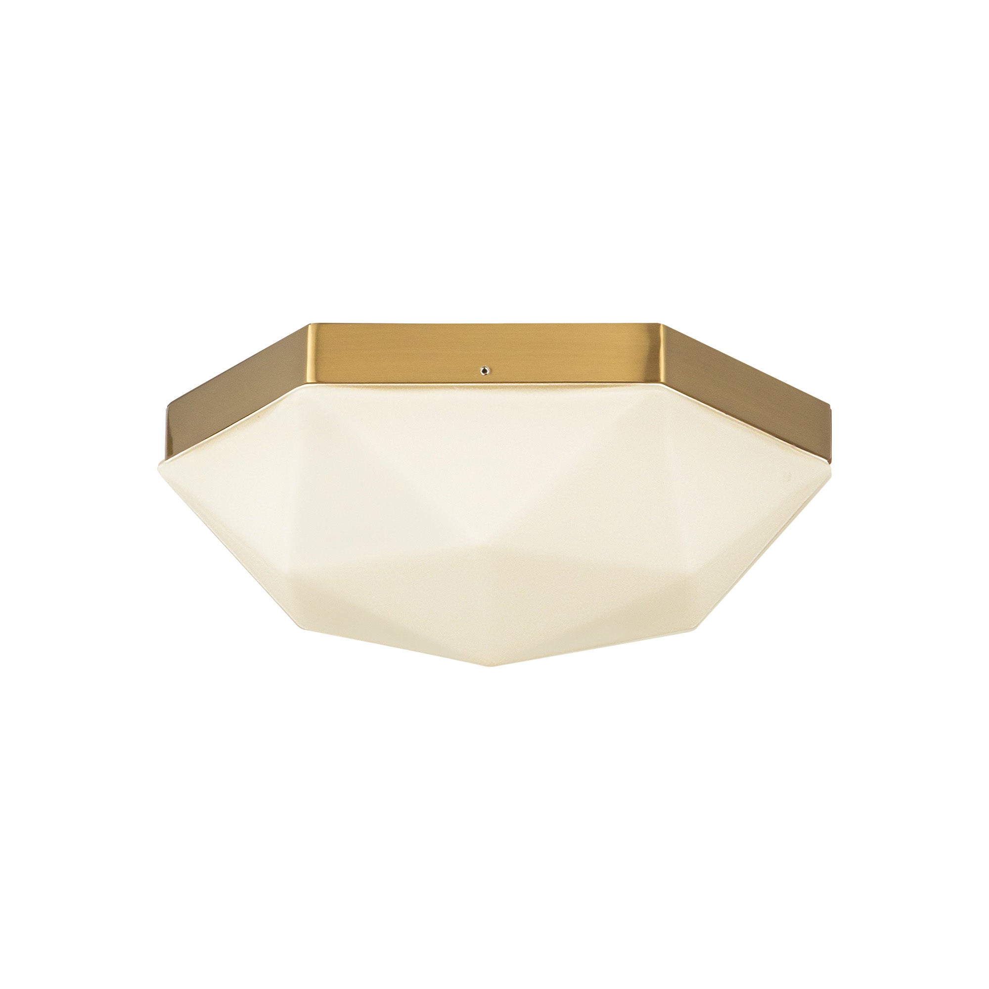 Krysta 12-in Brushed Gold/Opal Glass 2 Lights Flush Mount by Alora Lighting | FM424512BGOP | Alora Lighting