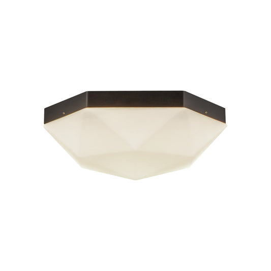 Krysta 12-in Matte Black/Opal Glass 2 Lights Flush Mount by Alora Lighting | FM424512MBOP | Alora Lighting