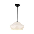 Load image into Gallery viewer, Krysta 14-in Matte Black/Opal Glass 1 Light Pendant by Alora Lighting | PD424514MBOP | Alora Lighting
