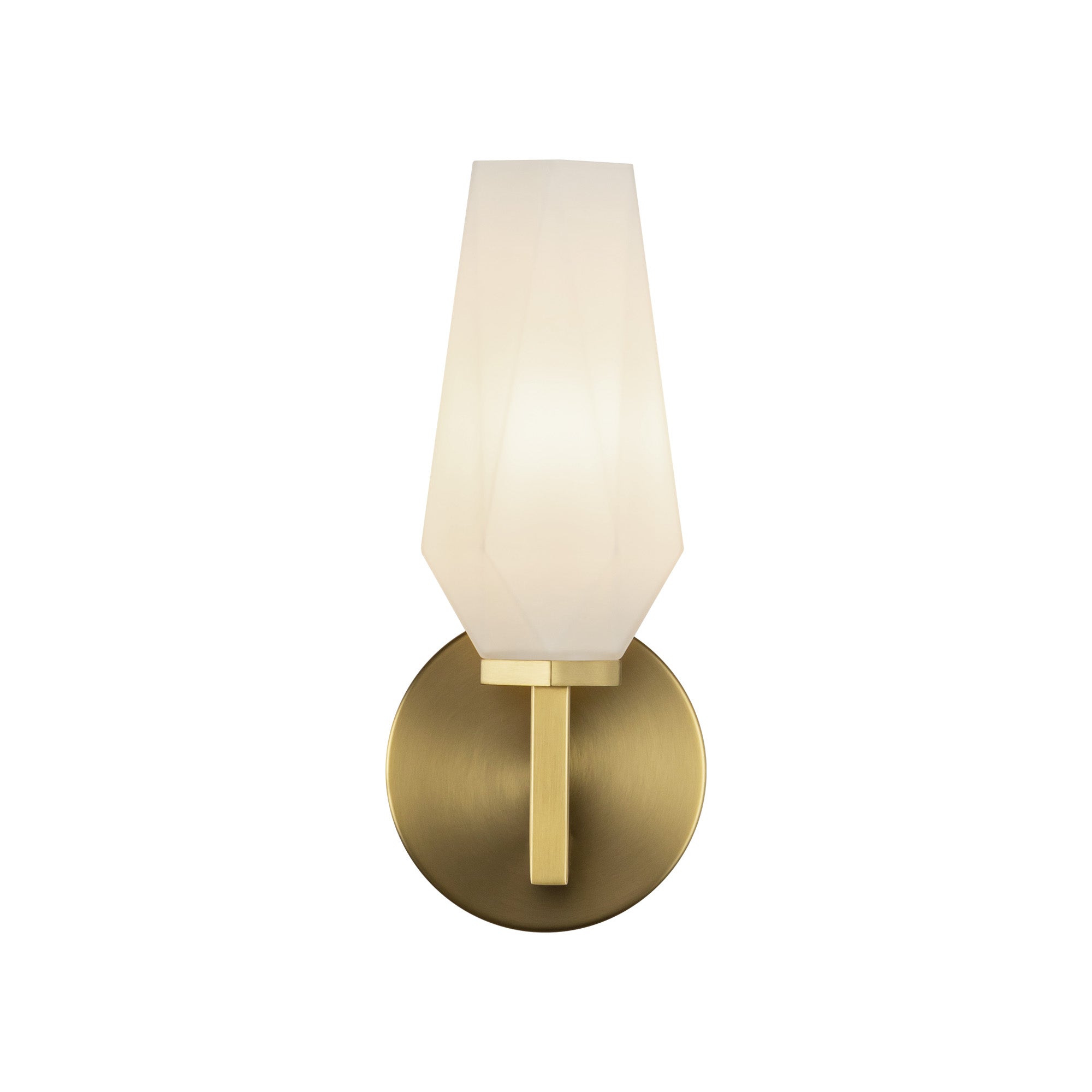 Krysta 10-in Brushed Gold/Opal Glass 1 Light Wall Vanity by Alora Lighting | WV424110BGOP | Alora Lighting