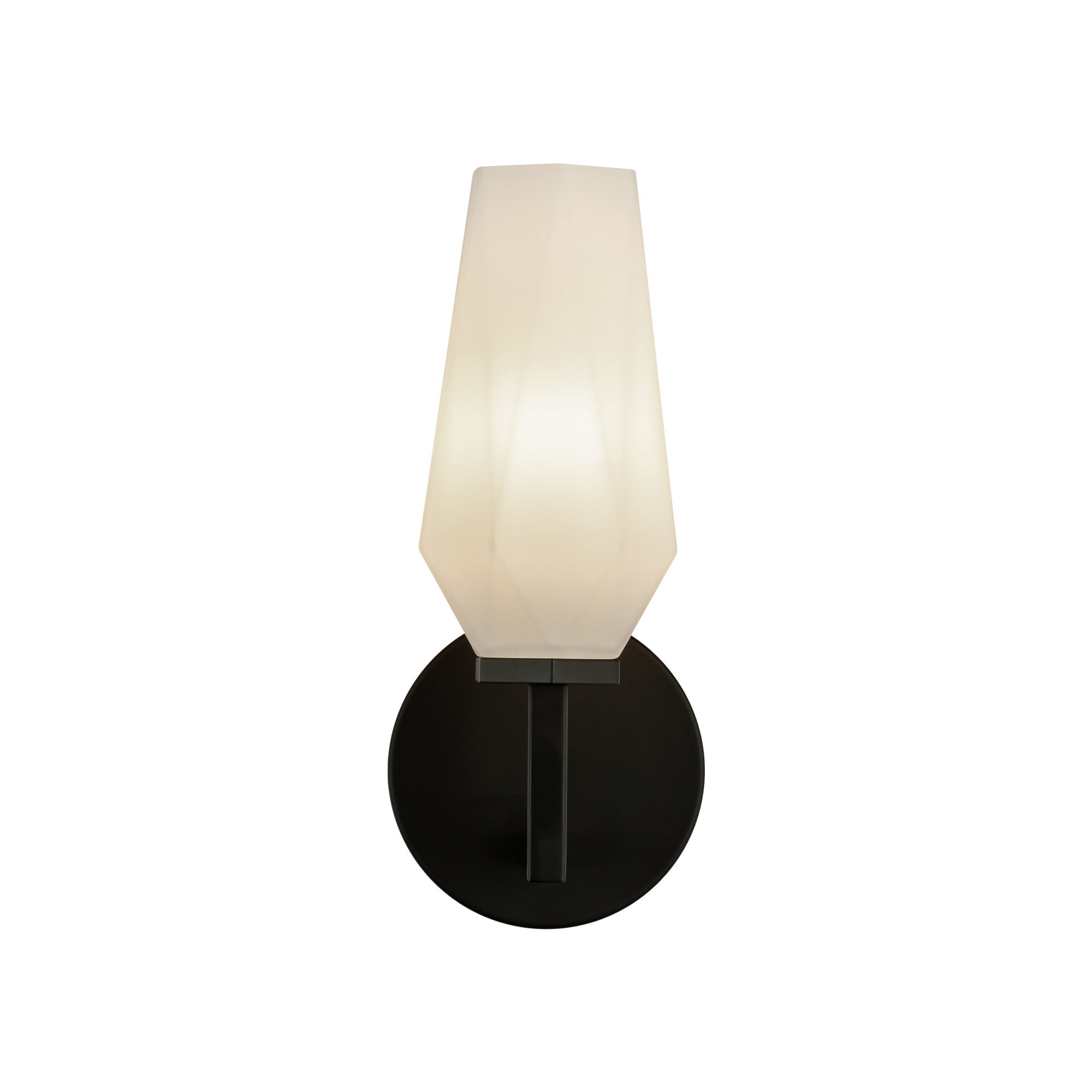Krysta 10-in Matte Black/Opal Glass 1 Light Wall Vanity by Alora Lighting | WV424110MBOP | Alora Lighting