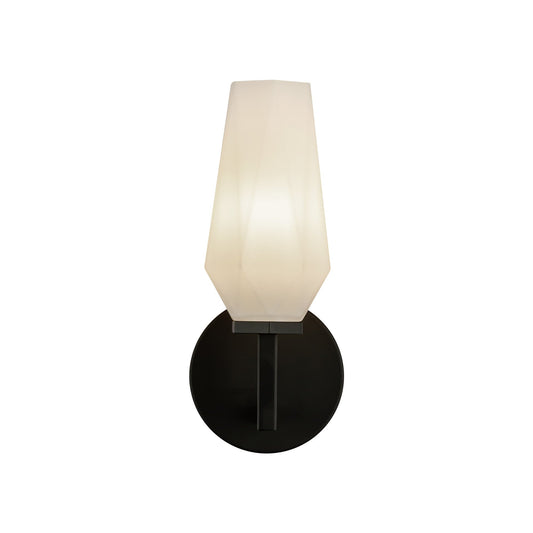 Krysta 10-in Matte Black/Opal Glass 1 Light Wall Vanity by Alora Lighting | WV424110MBOP | Alora Lighting
