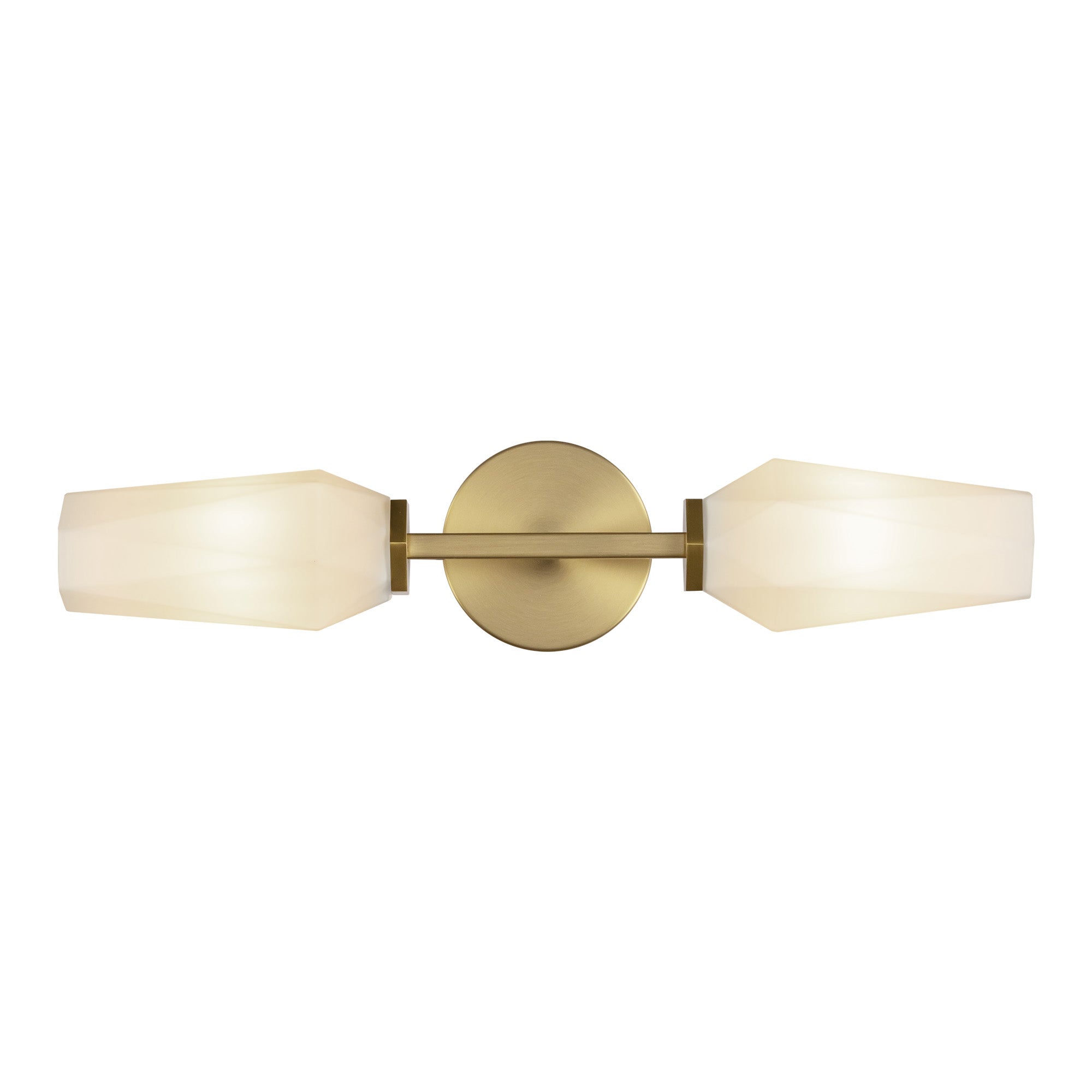 Krysta 20-in Brushed Gold/Opal Glass 2 Lights Wall Vanity by Alora Lighting | WV424720BGOP | Alora Lighting