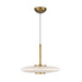 Kyoto LED Pendant in Vintage Brass/Glossy Opal Glass Finish | Kuzco Lighting