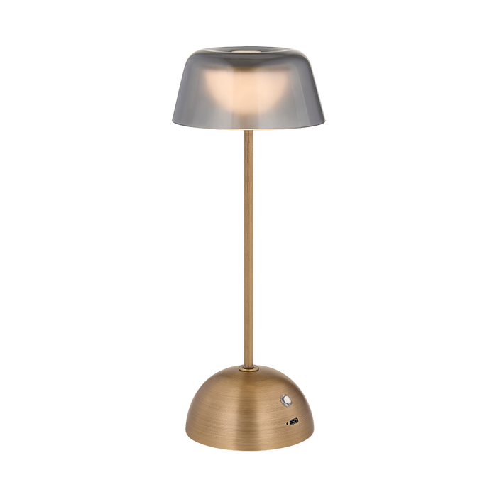 Hughsonville Rechargeable Table Lamp by Hudson Valley Lighting - Patina Brass Finish