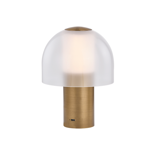 Kettletown Rechargeable Table Lamp by Hudson Valley Lighting - Patina Brass Finish