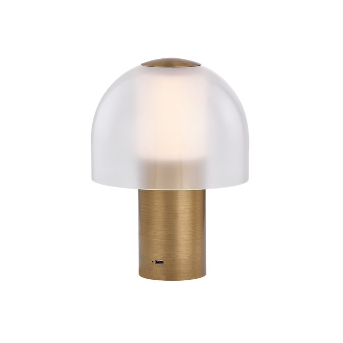 Kettletown Rechargeable Table Lamp by Hudson Valley Lighting - Patina Brass Finish