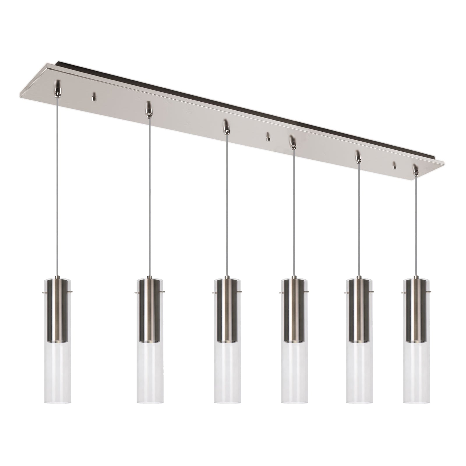 Lena Multi-Light Pendant in Brushed Nickel Finish | Kuzco Lighting