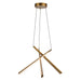 Lex LED Chandelier in Vintage Brass Finish | Kuzco Lighting
