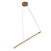 Lex LED Linear Pendant in Vintage Brass Finish | Kuzco Lighting