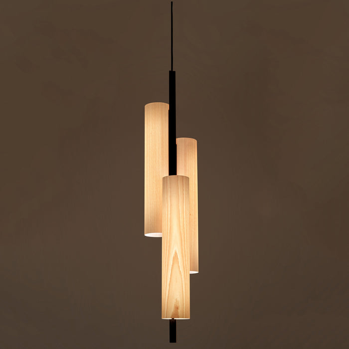Black Note Triplet Multi-Light Pendant by LZF