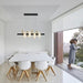 Black Note Keys Linear Pendant by LZF