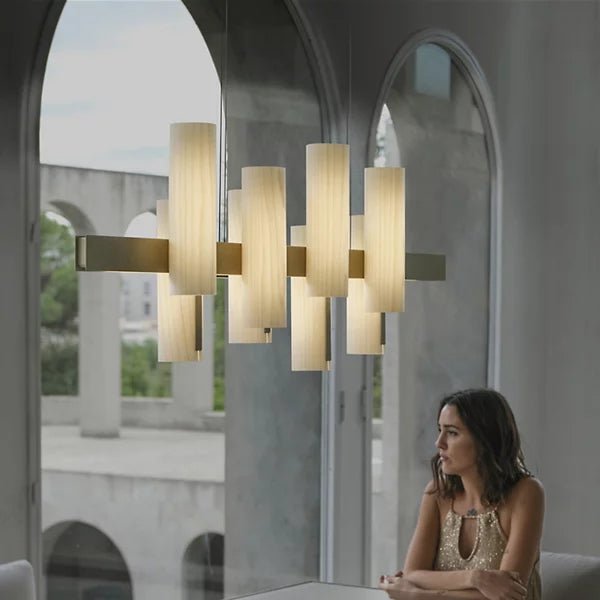 Black Note Keys Linear Pendant by LZF