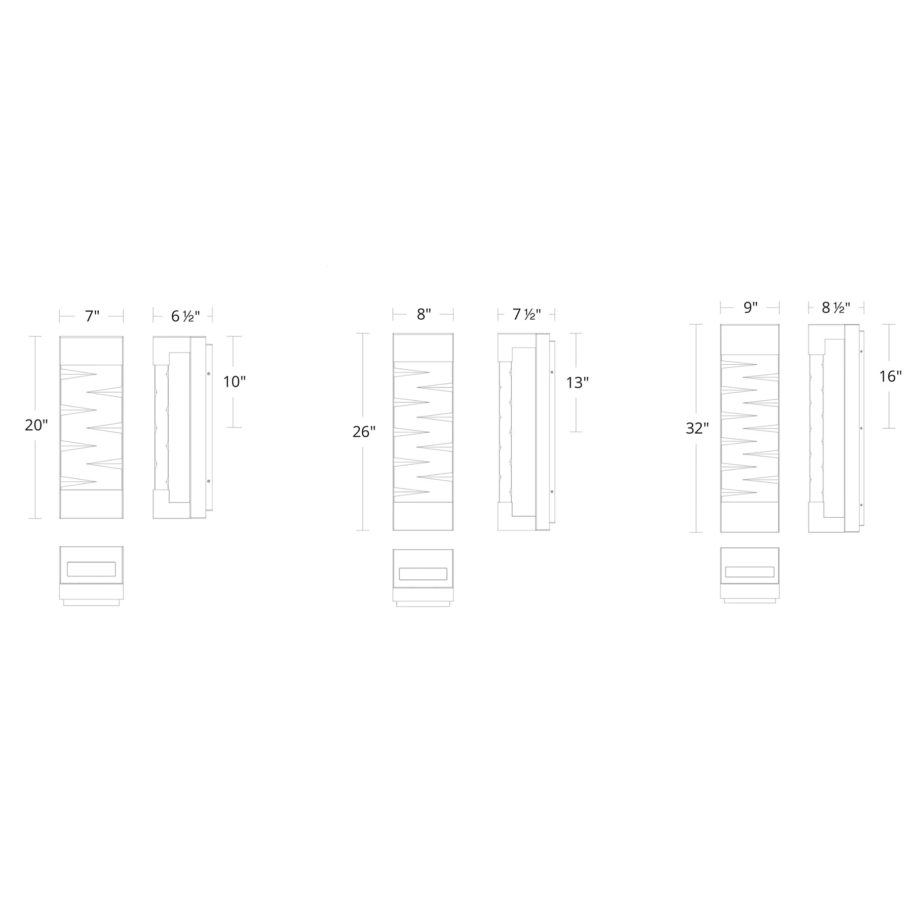 Labrynth LED Outdoor Wall Sconce Diagram