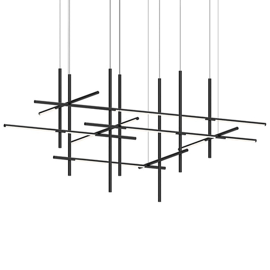 Labyrinth Intersections LED Chandelier - Satin Black