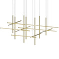 Load image into Gallery viewer, Labyrinth Intersections LED Chandelier - Brass
