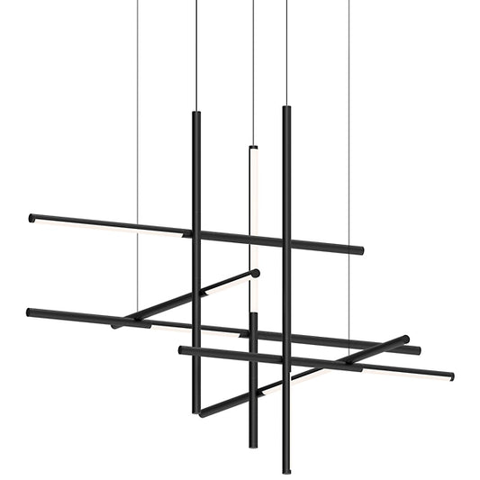 Labyrinth Intersections LED Chandelier - Satin Black