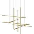 Load image into Gallery viewer, Labyrinth Intersections LED Chandelier - Brass
