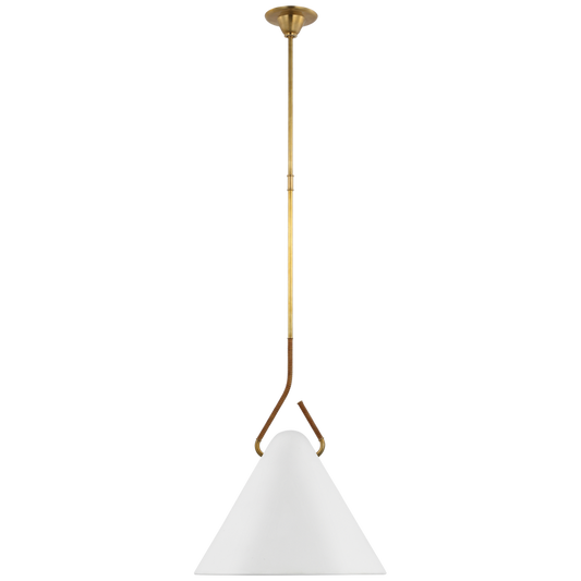 Laken Pendant Brass Natural Rattan