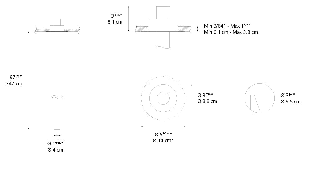La Linea Vertical Flush Mount