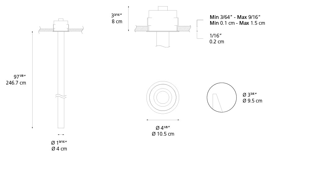 La Linea Vertical Flush Mount