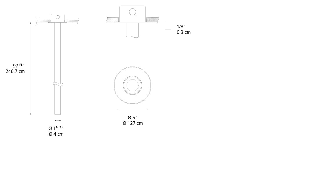 La Linea Vertical Flush Mount