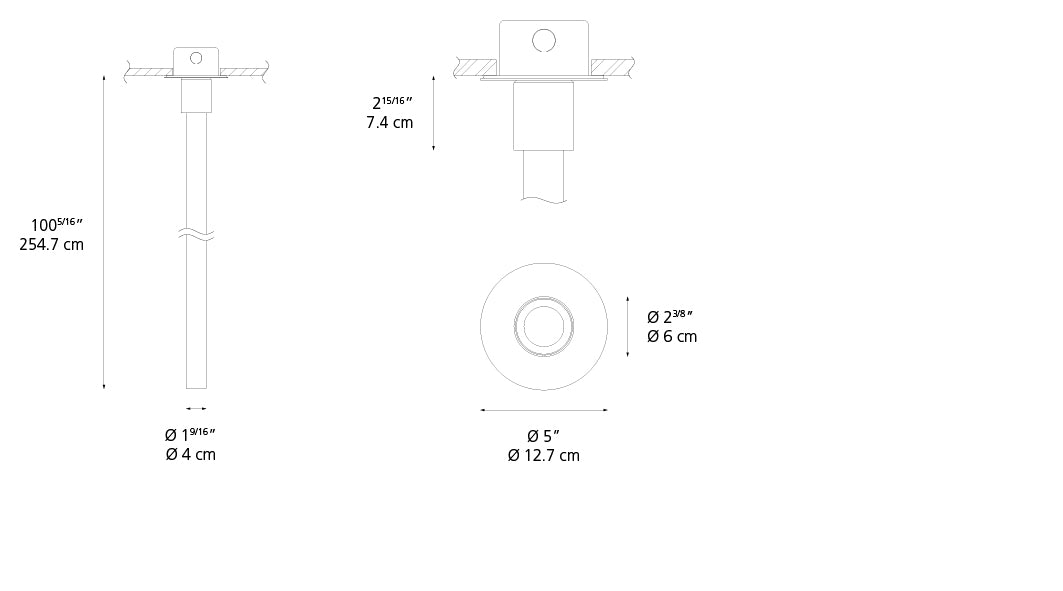 La Linea Vertical Flush Mount