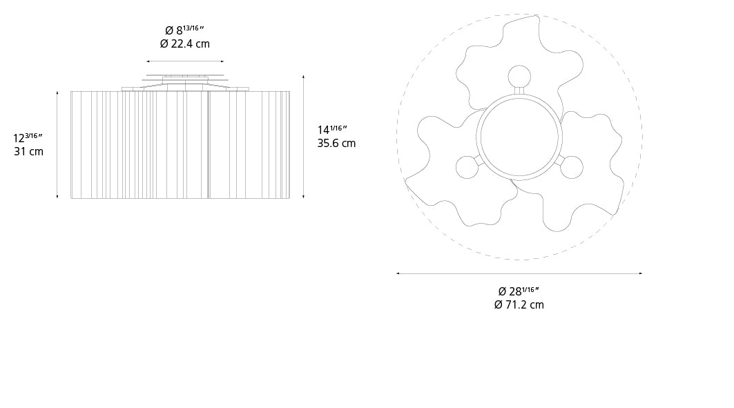 Logico Triple Nested Ceiling Light