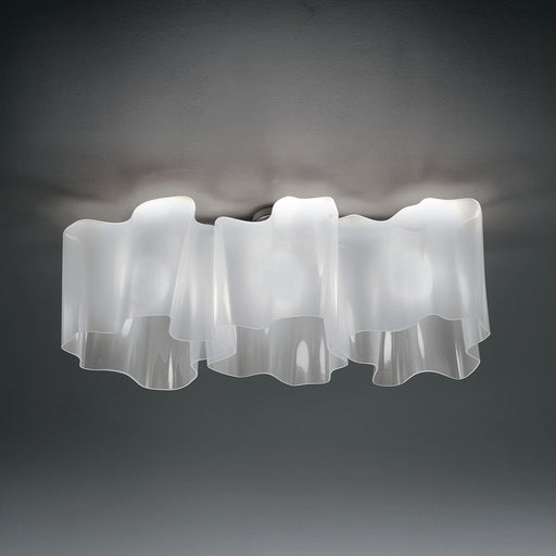 Logico Triple Linear Ceiling Light by Artemide  - White Finish