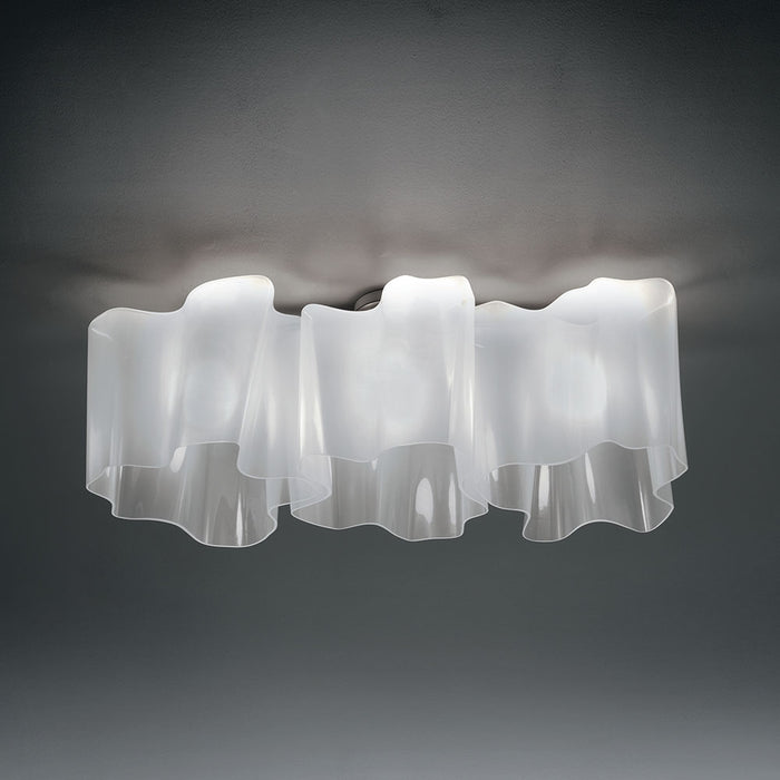 Logico Triple Linear Ceiling Light by Artemide  - White Finish