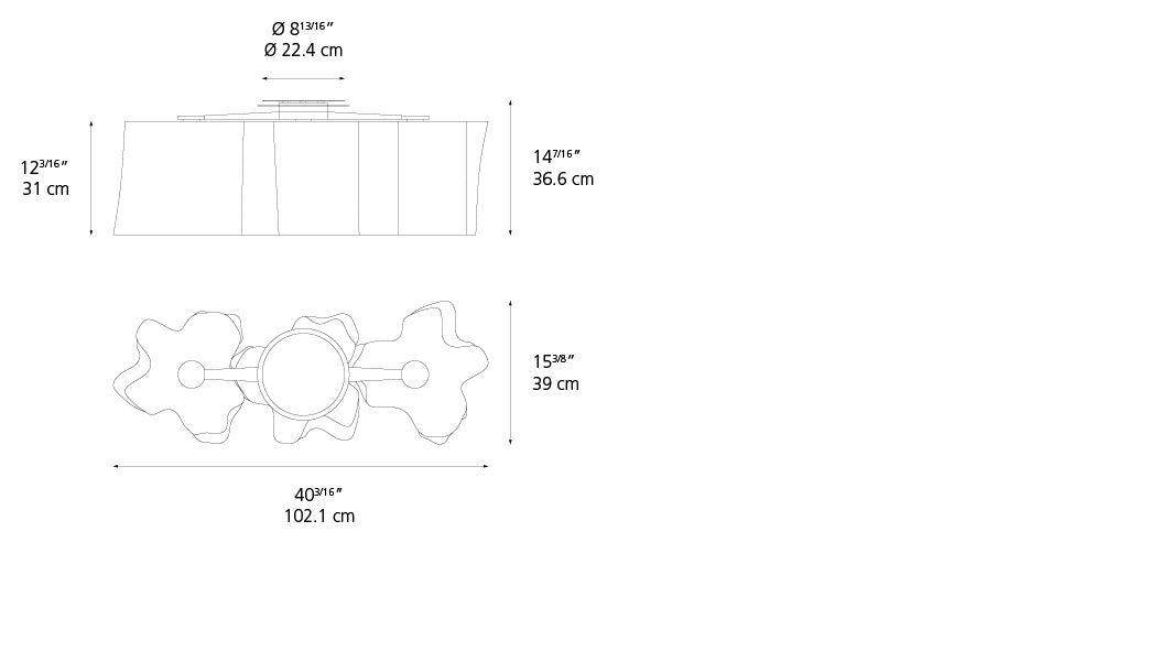 Logico Triple Linear Ceiling Light