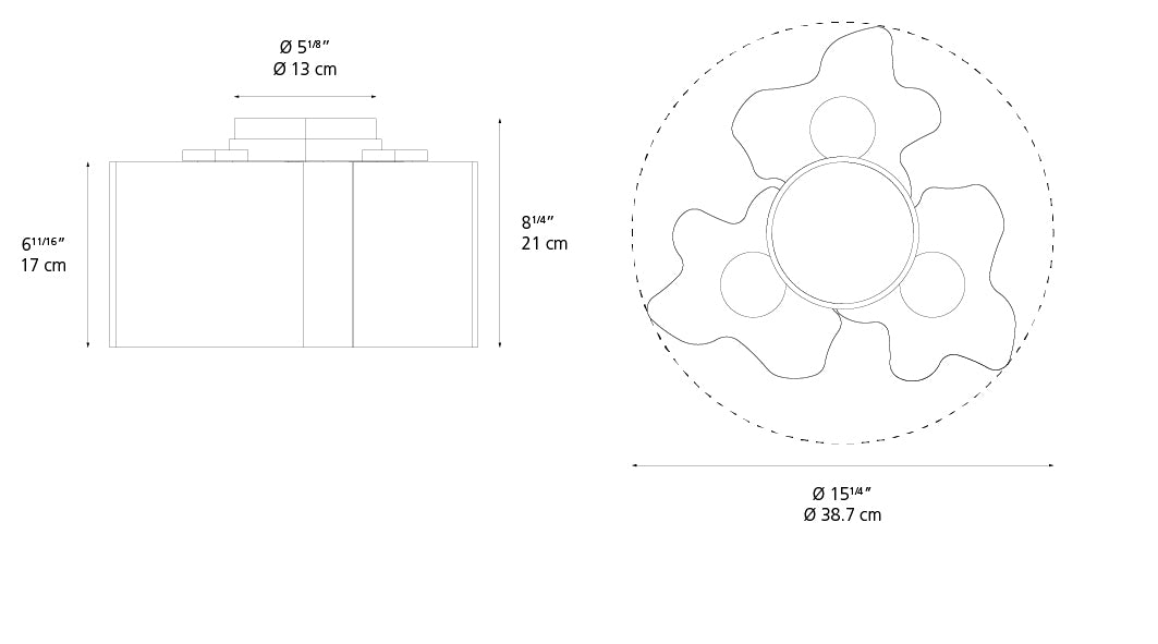 Logico Micro Triple Nested Ceiling Mount