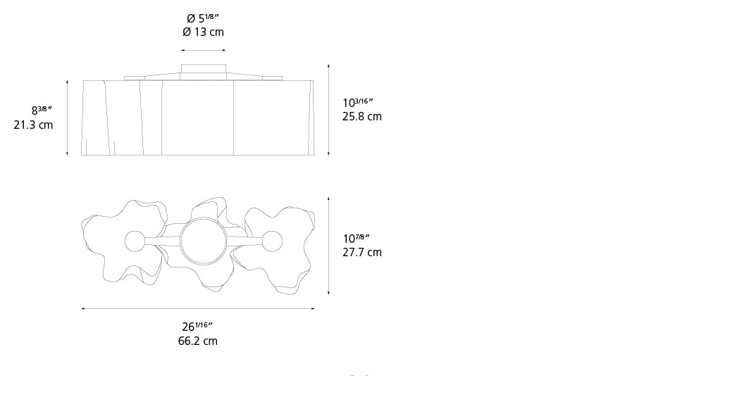 Logico Mini Triple Linear Ceiling Light