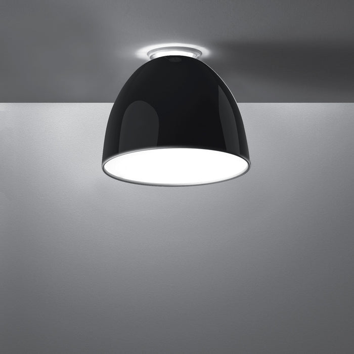 Nur Mini Gloss Flush Mount by Artemide  - Gloss Black Finish