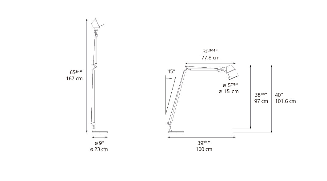 Tolomeo LED Reading Floor Lamp