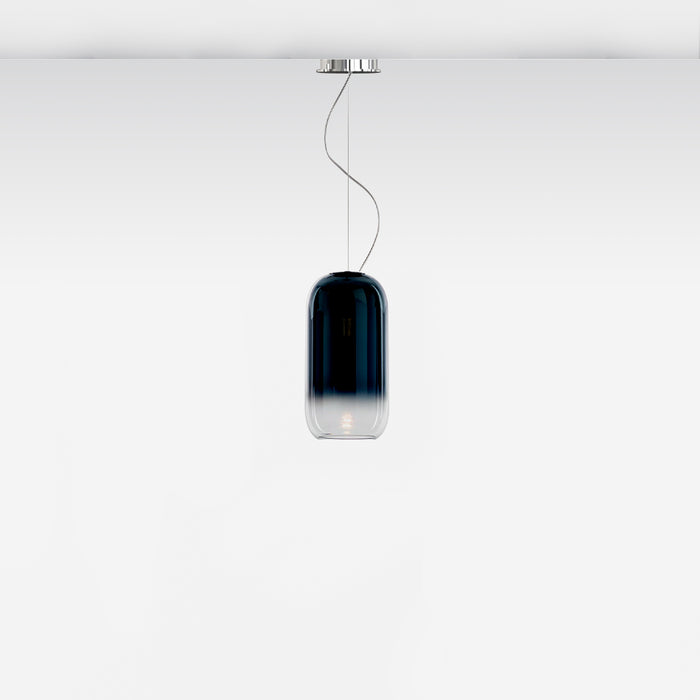 Gople Pendant  by Artemide  - Chrome/Blue Finish