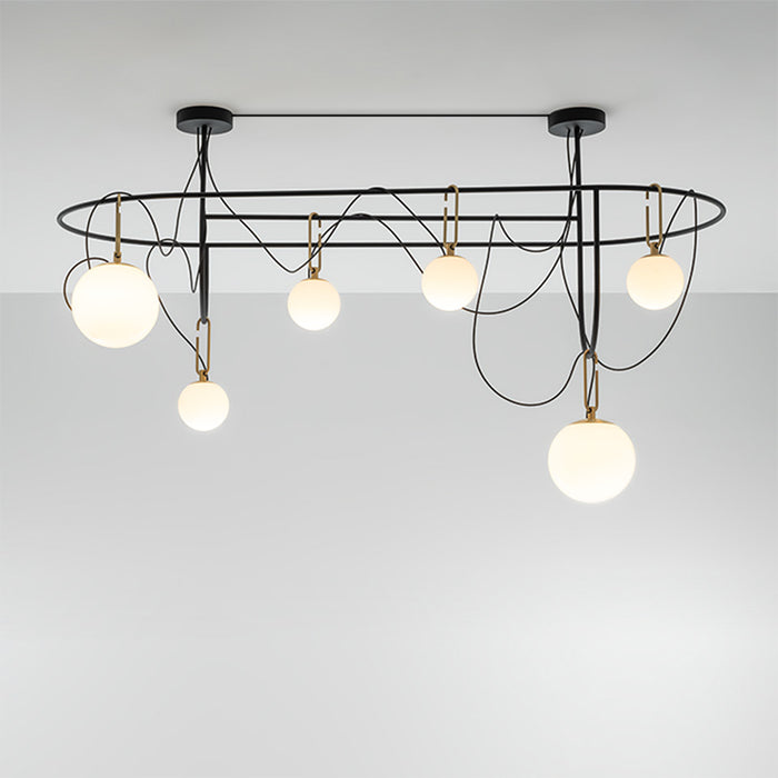 NH Elliptic Chandelier by Artemide  - Gold Finish