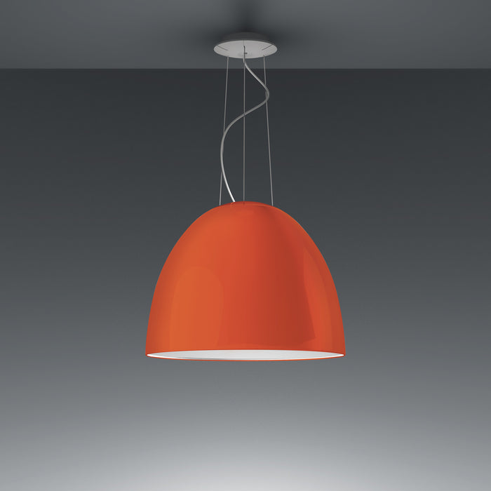 Nur Gloss Pendant  by Artemide  - Orange Finish