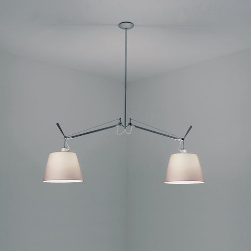 Tolomeo 10 inch Double Shade Suspension
 by Artemide  - Parchment Finish