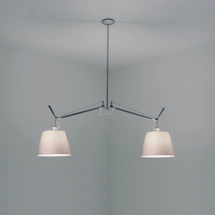 Tolomeo 10 inch Double Shade Suspension
 by Artemide  - Parchment Finish