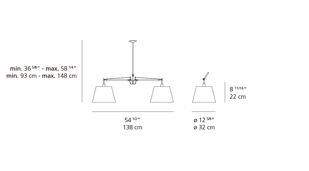 Tolomeo Double Shade Suspension