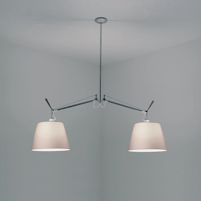 Tolomeo Double Shade Suspension by Artemide  - Parchment Finish