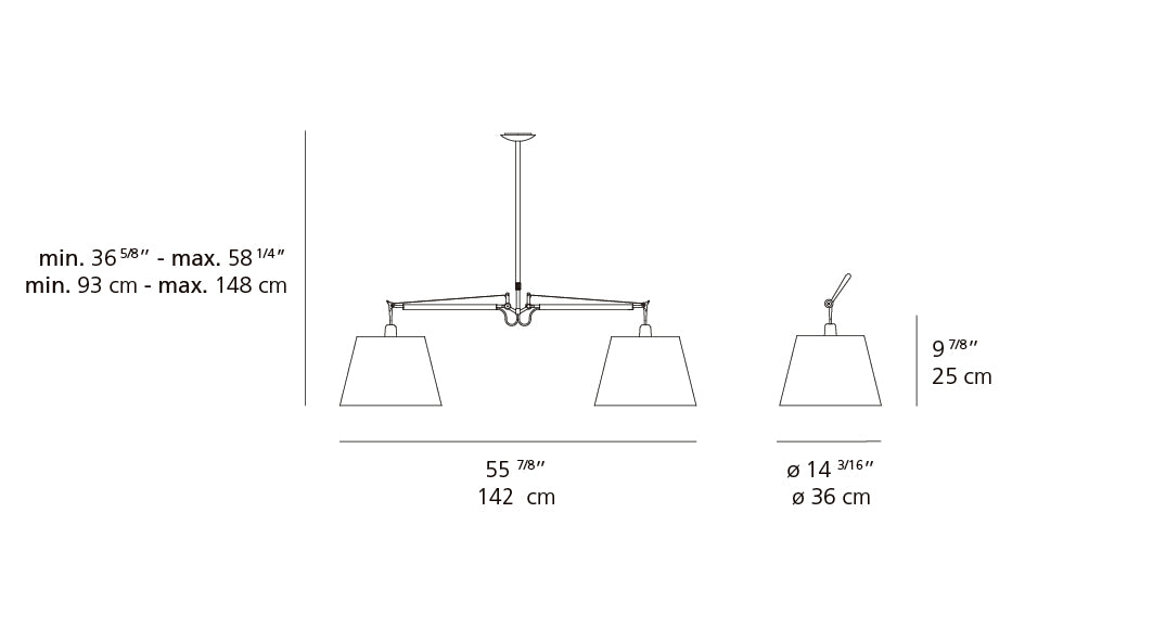 Tolomeo Double Shade Suspension
