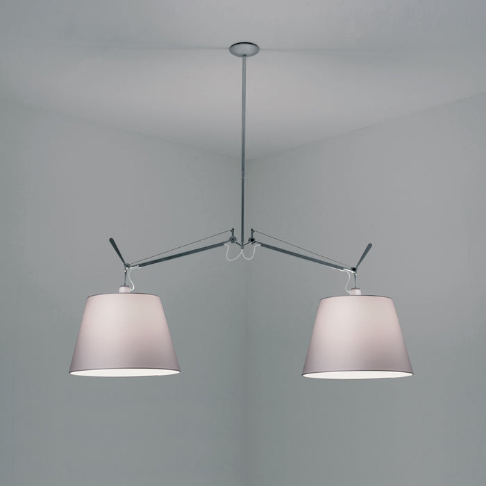 Tolomeo Double Shade Suspension by Artemide  - Fiber Finish