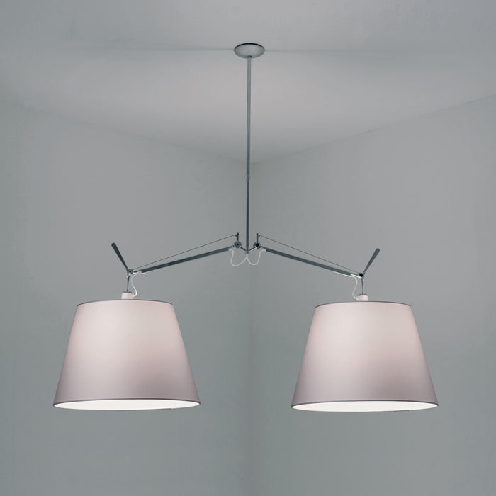Tolomeo Double Shade Suspension by Artemide  - Fiber Finish