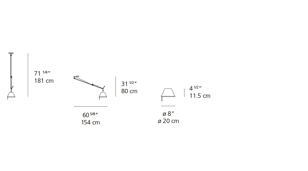 Tolomeo Off Center Suspension with Aluminum Shade